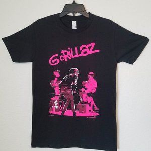 New "Gorillaz Pink Cartoon" Unisex Silkscreen Band T-Shirt. Available Small-2XL